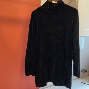 Black chenille sweater